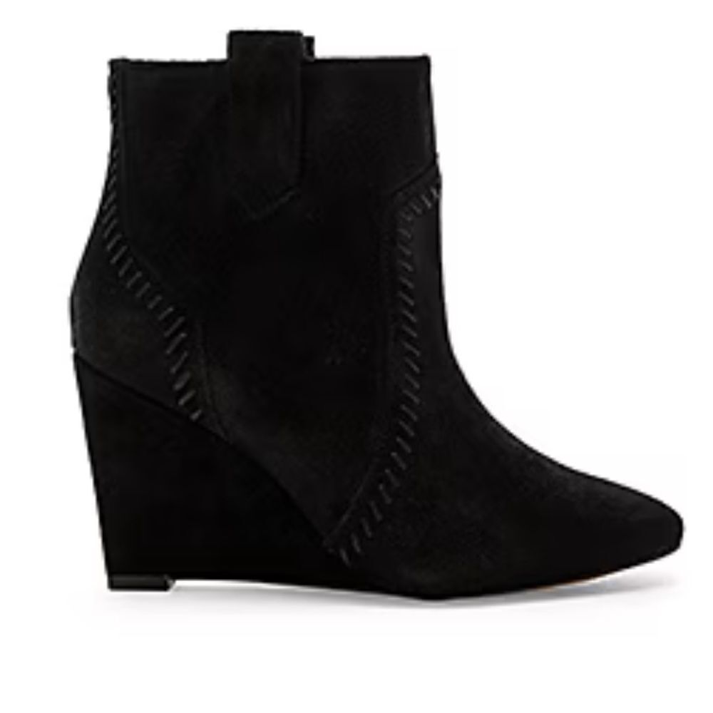 Rebecca Minkoff Bianca Bootie in Black Oiled Suede